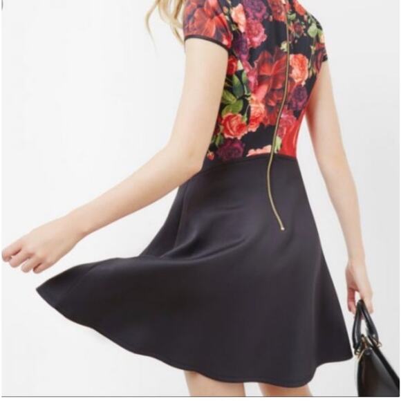 Ted Baker Floral Xylee Skater Dress - Picture 9 of 11